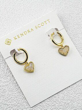 Kendra Scott Heart Crystal Spike Earrings